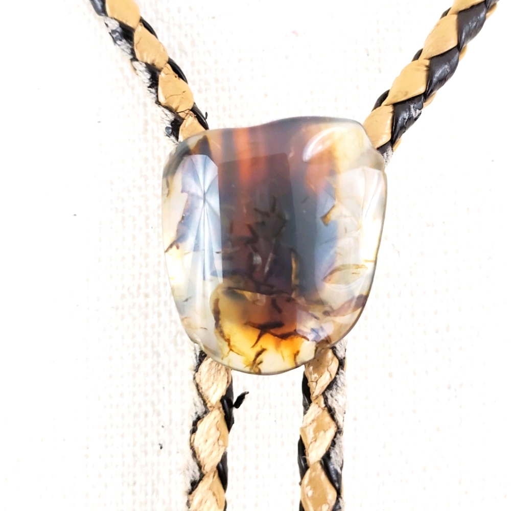 Polished Agate Bolo Tie